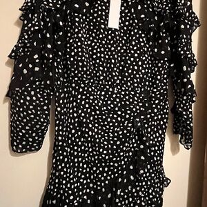 Rebecca Taylor Black and White Mini Dress